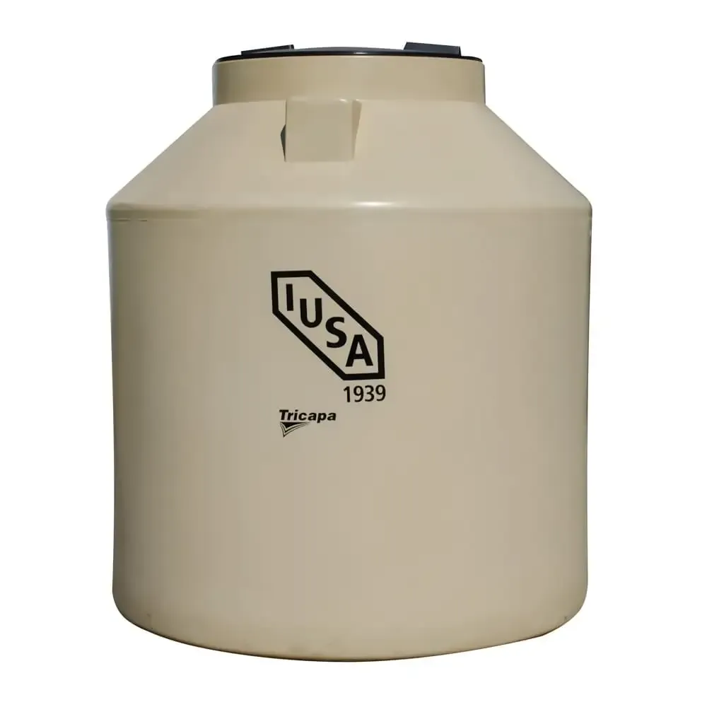 Tinaco tricapa de 600 L (incluye accesorios), color beige
