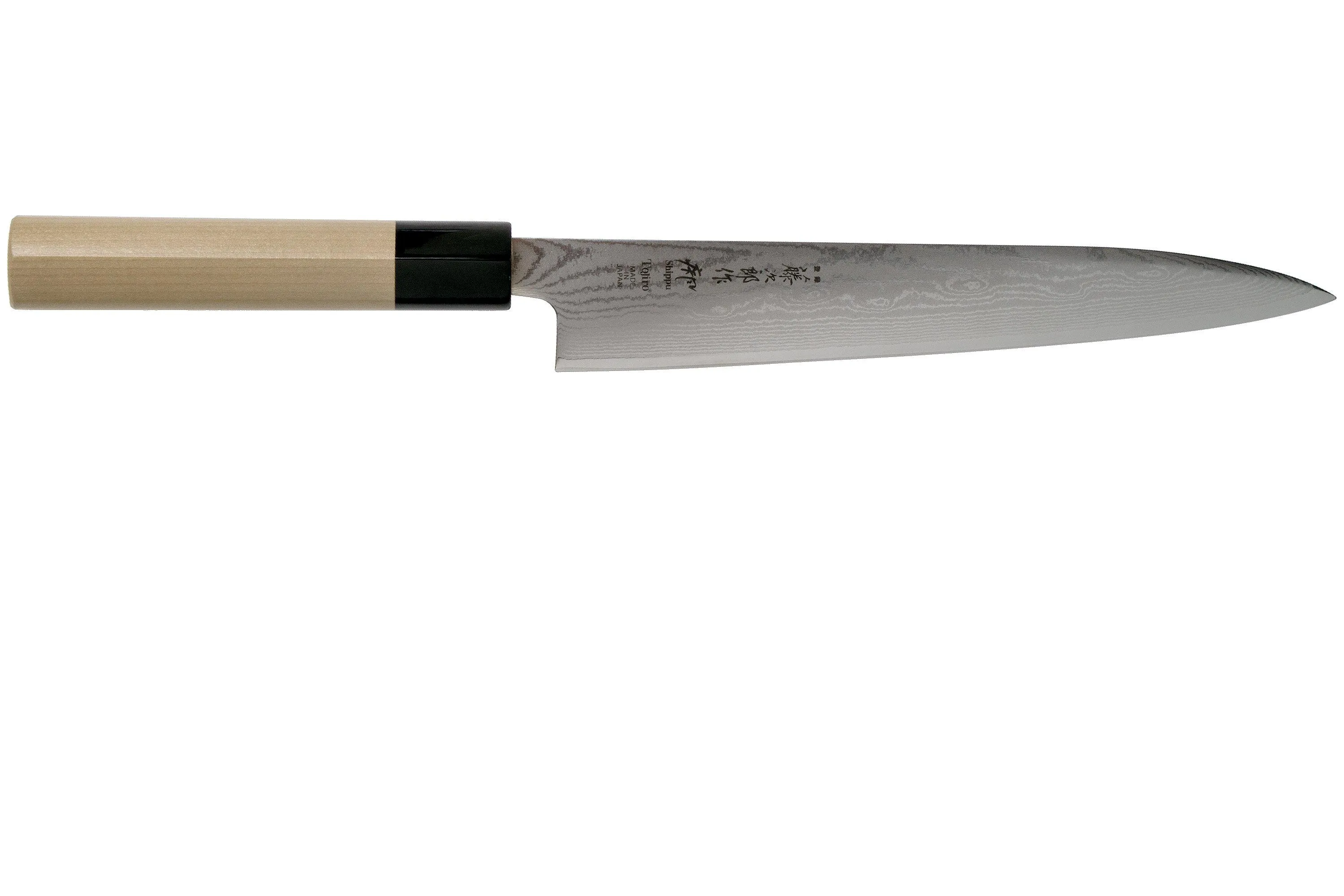 Tojiro Shippu de 63 capas Damasco, cuchillo para trinchar 21 cm