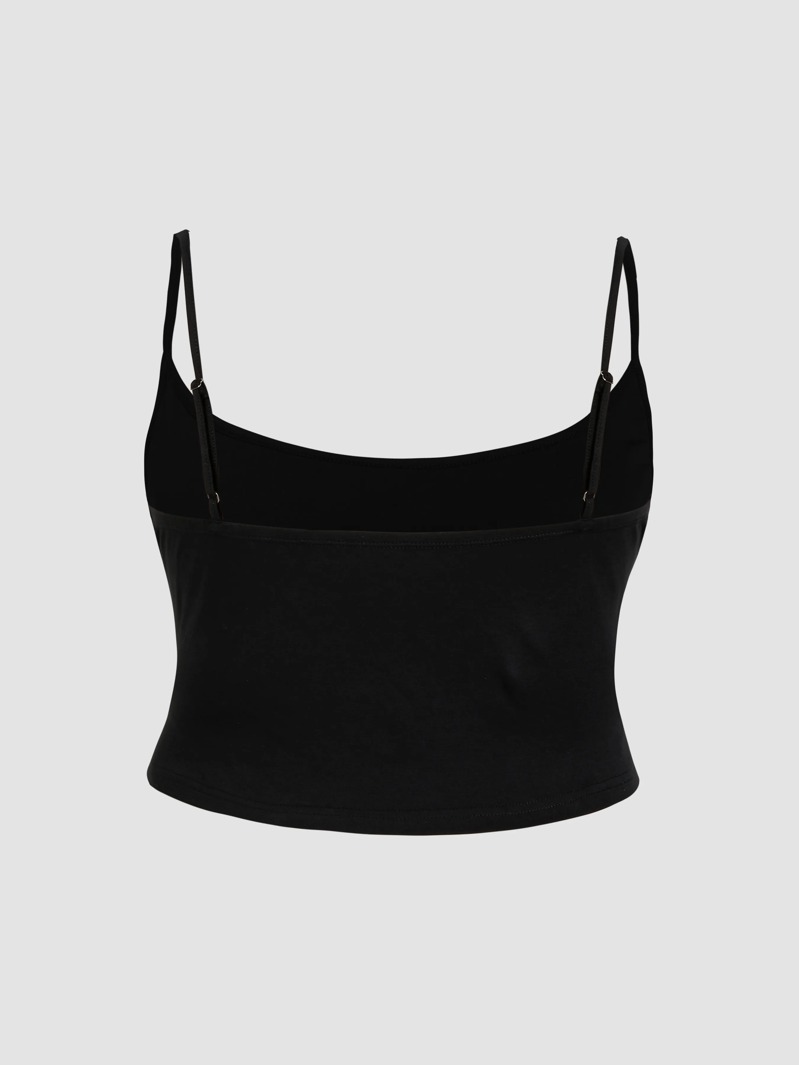 Top Cami Crop con escote en U y conjunto de shorts anchos con cordón ajustable Curvy