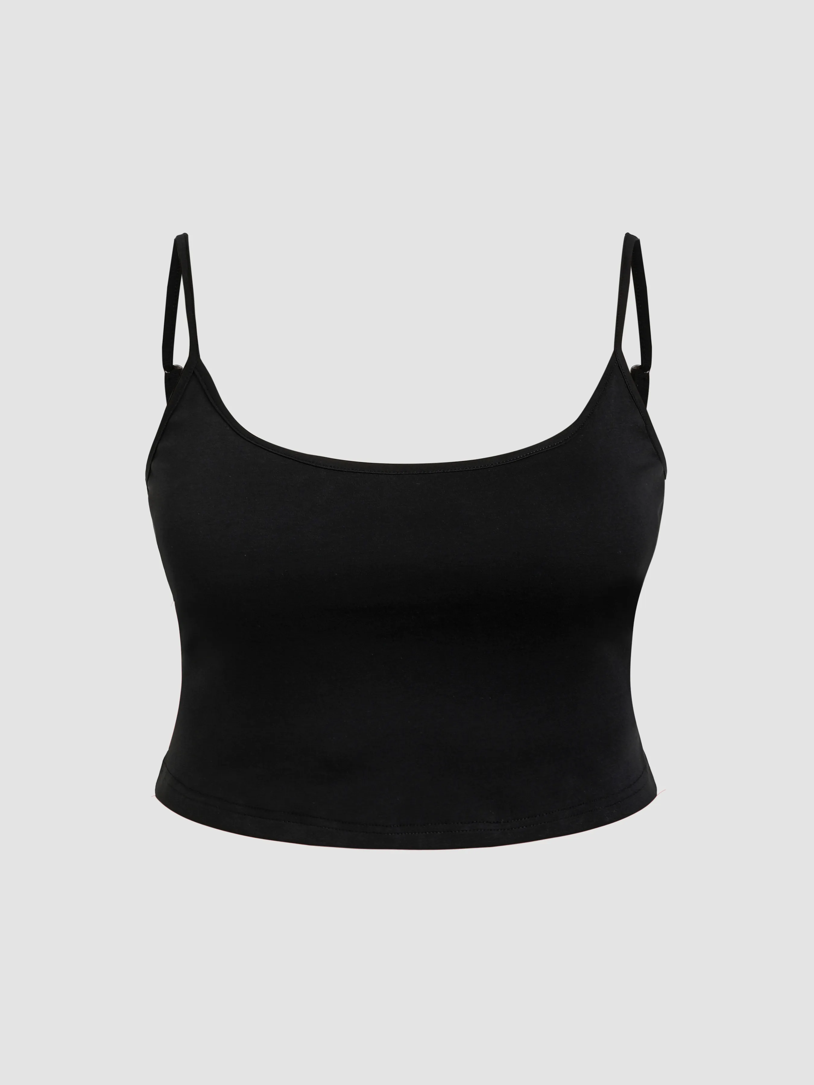 Top Cami Crop con escote en U y conjunto de shorts anchos con cordón ajustable Curvy