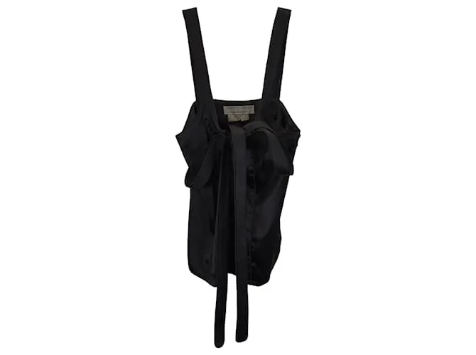 Top con lazo frontal Proenza Schouler en seda negra Negro 