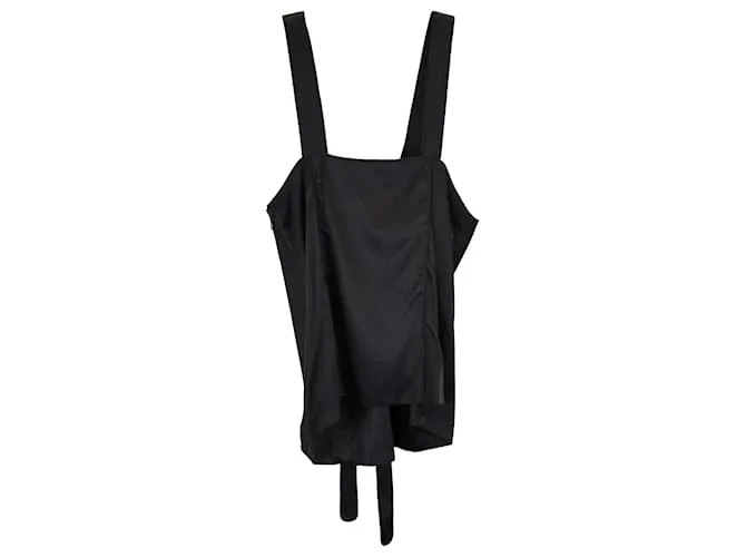 Top con lazo frontal Proenza Schouler en seda negra Negro 
