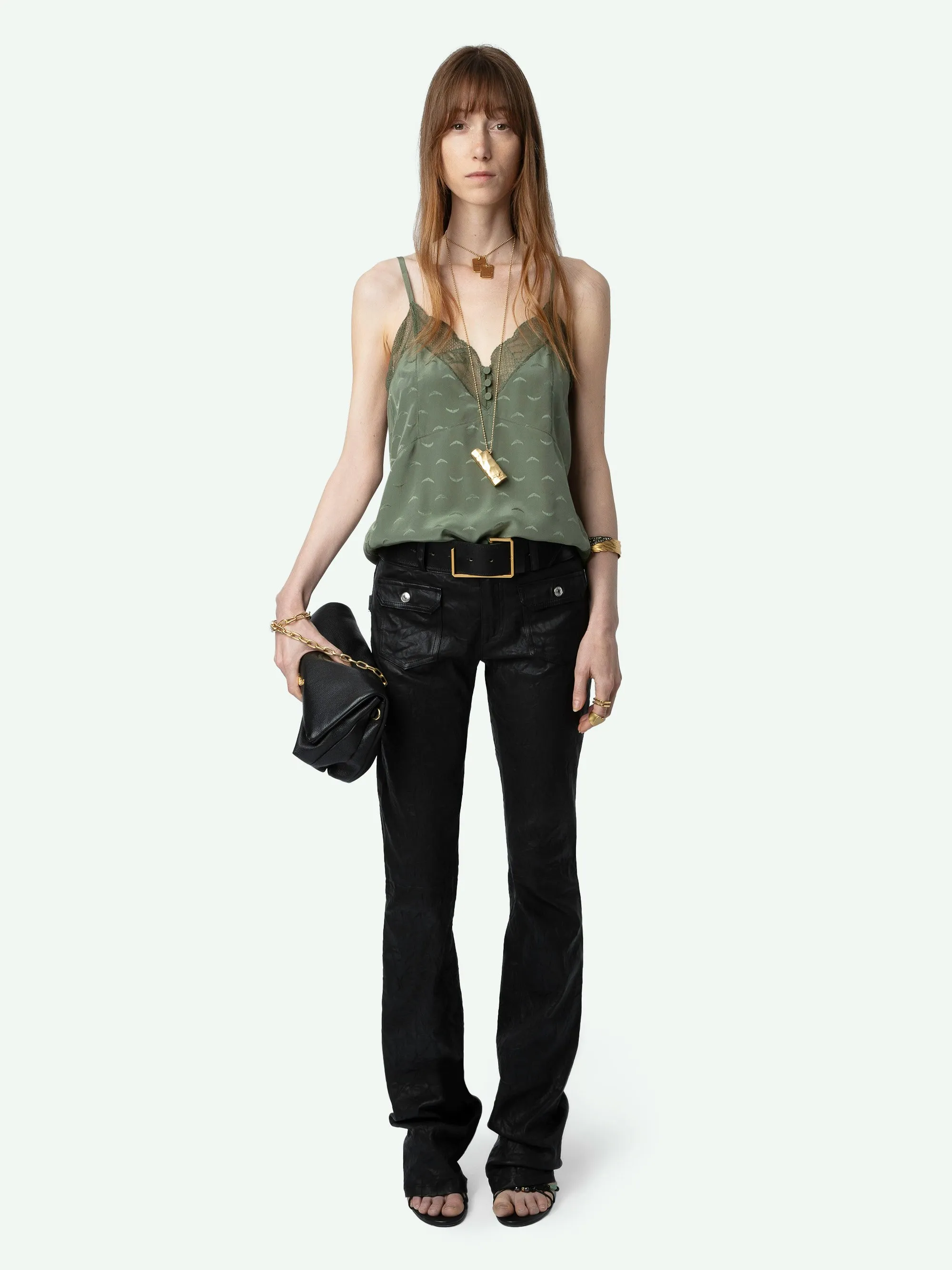 Top Lencero Cyoko Wings de Jacquard de Seda