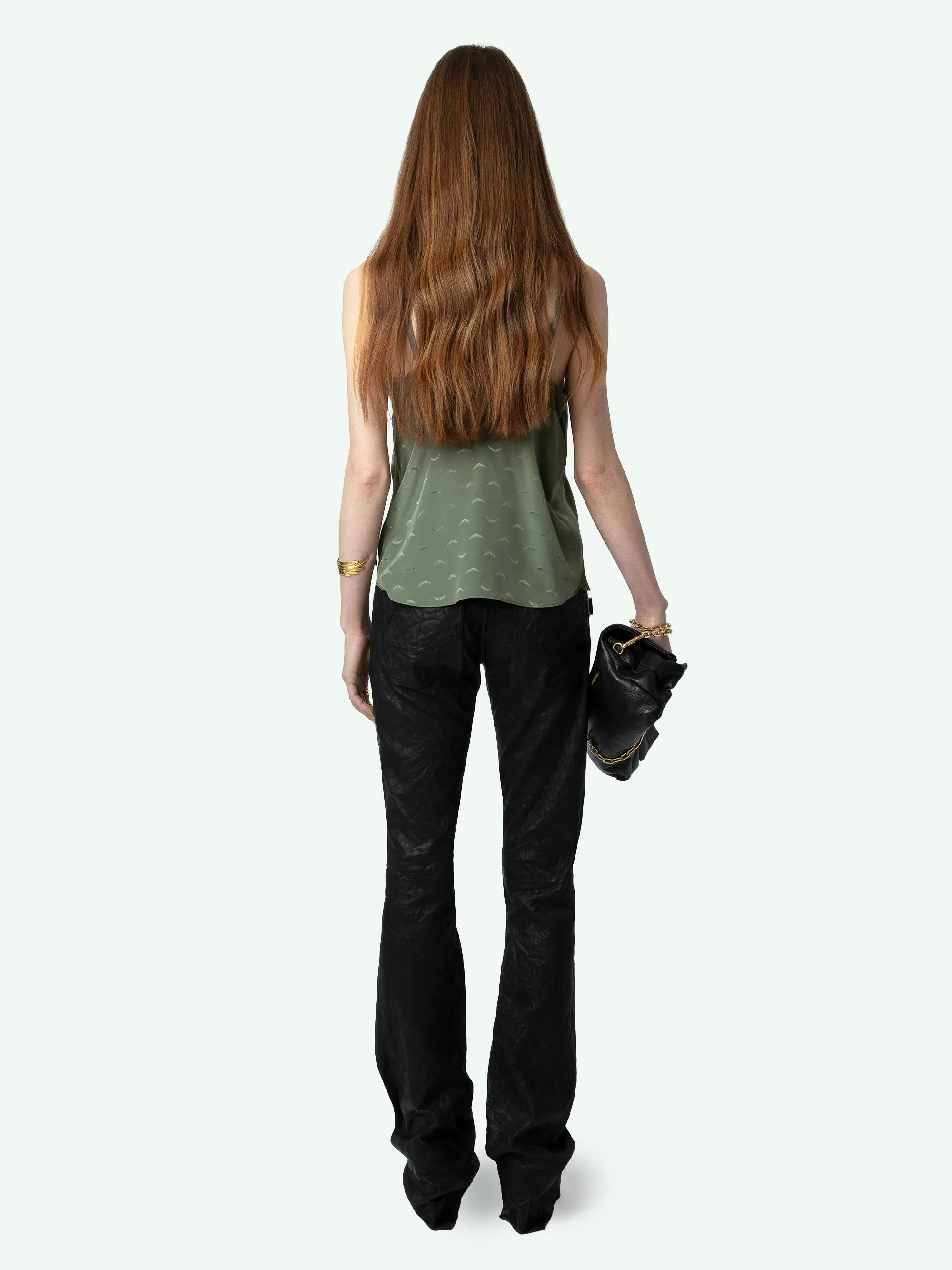 Top Lencero Cyoko Wings de Jacquard de Seda