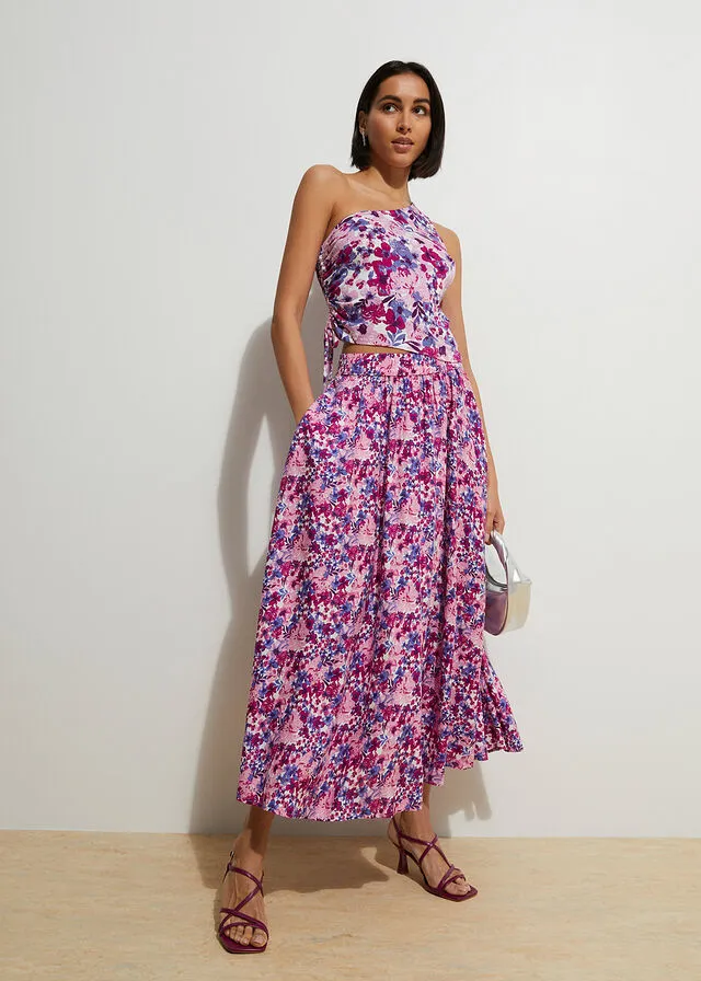 Top Rosa fucsia de flores