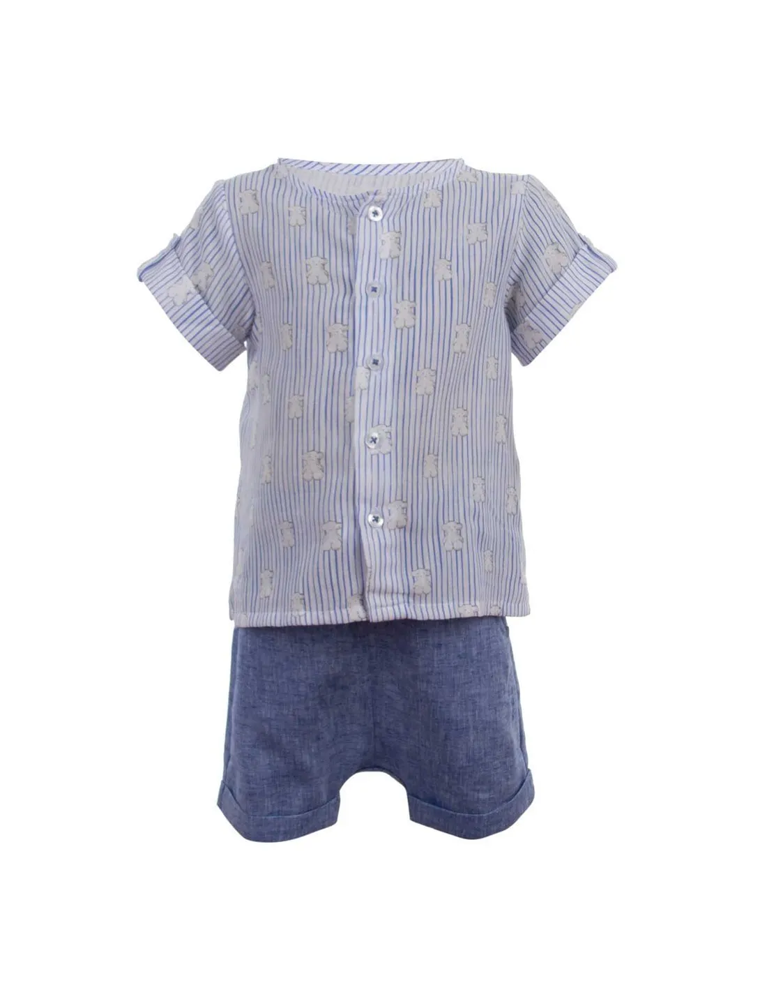 TOUS  CONJUNTO BLANCO Y AZUL 2001743407 BEBE Y NIñO