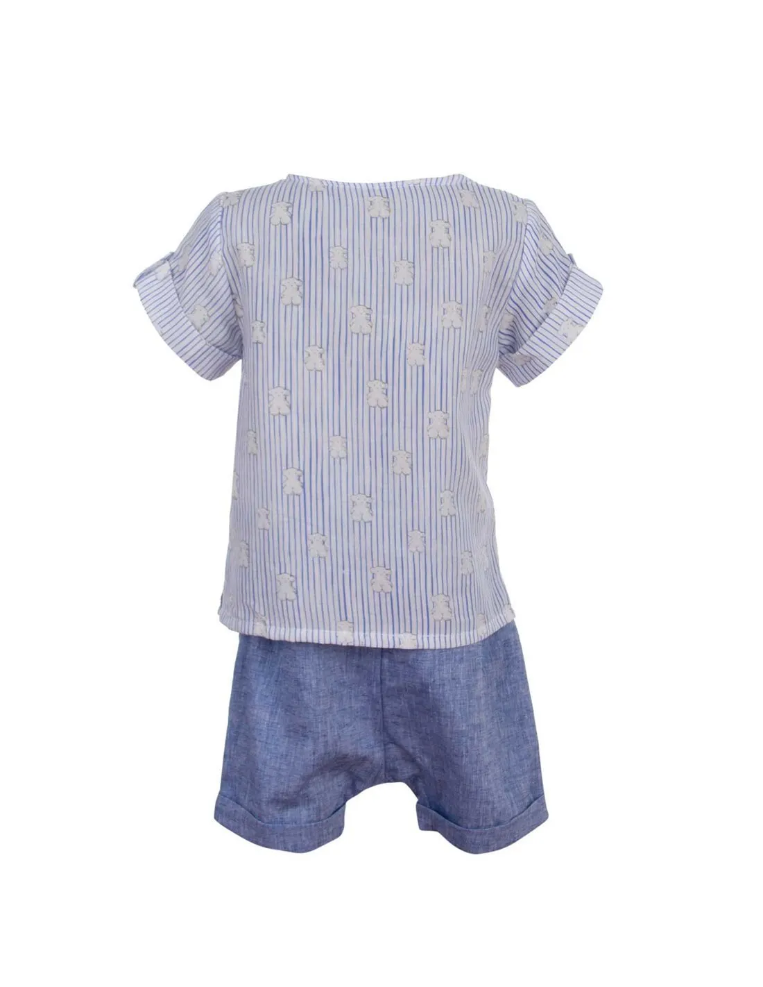 TOUS  CONJUNTO BLANCO Y AZUL 2001743407 BEBE Y NIñO