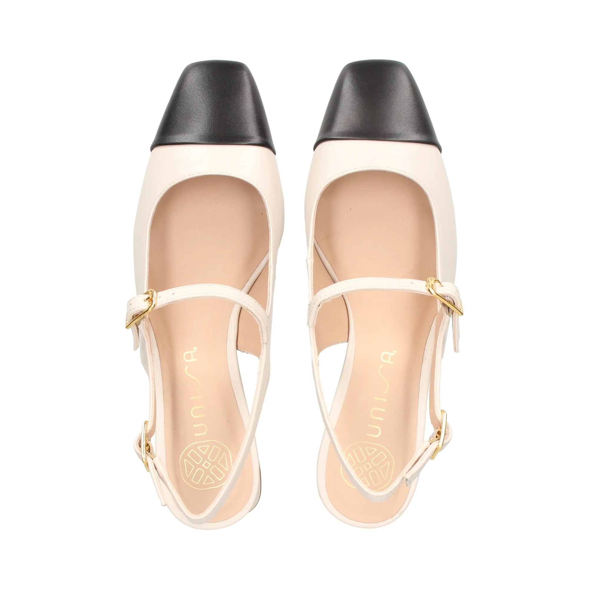 UNISA Zapatos de tacón medio de Mujer MARFIL