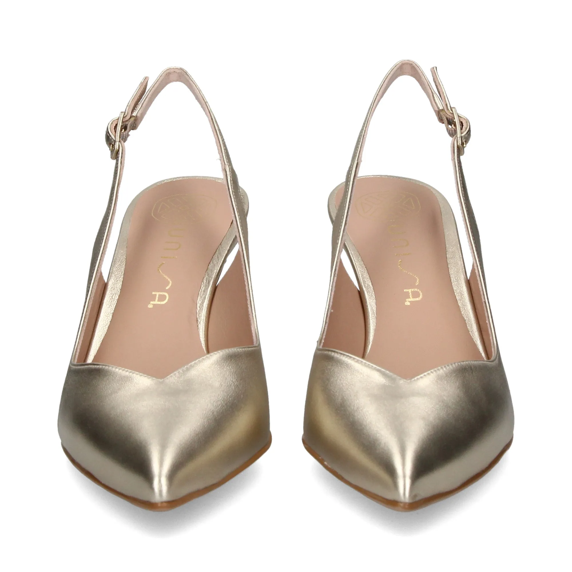 UNISA Zapatos de tacón medio de Mujer PLATINO