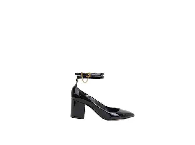Valentino tacones de charol Negro 
