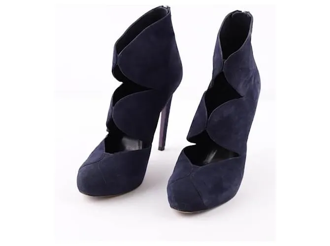 Versace Tacones de ante Azul 