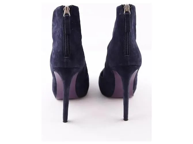 Versace Tacones de ante Azul 