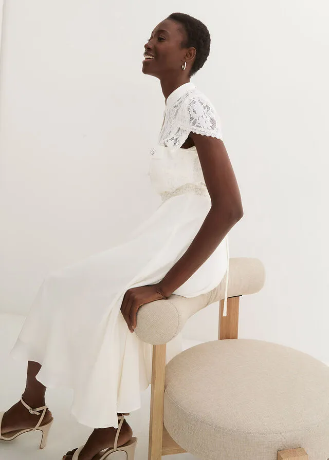 Vestido de novia Blanco lana