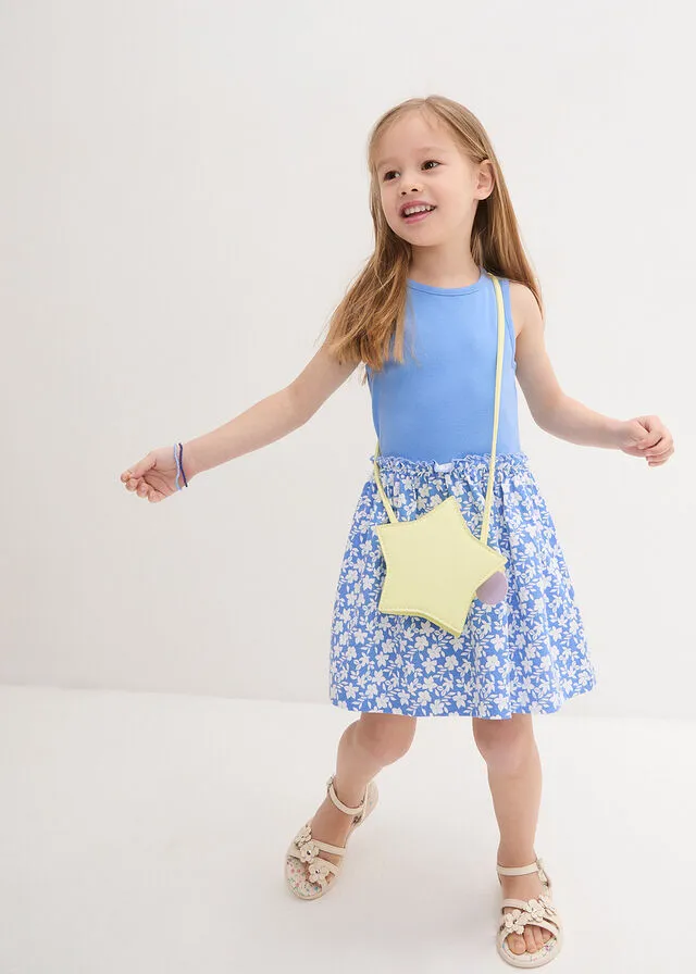 VESTIDO DE PUNTO AZUL CIELOBLANCO LANA