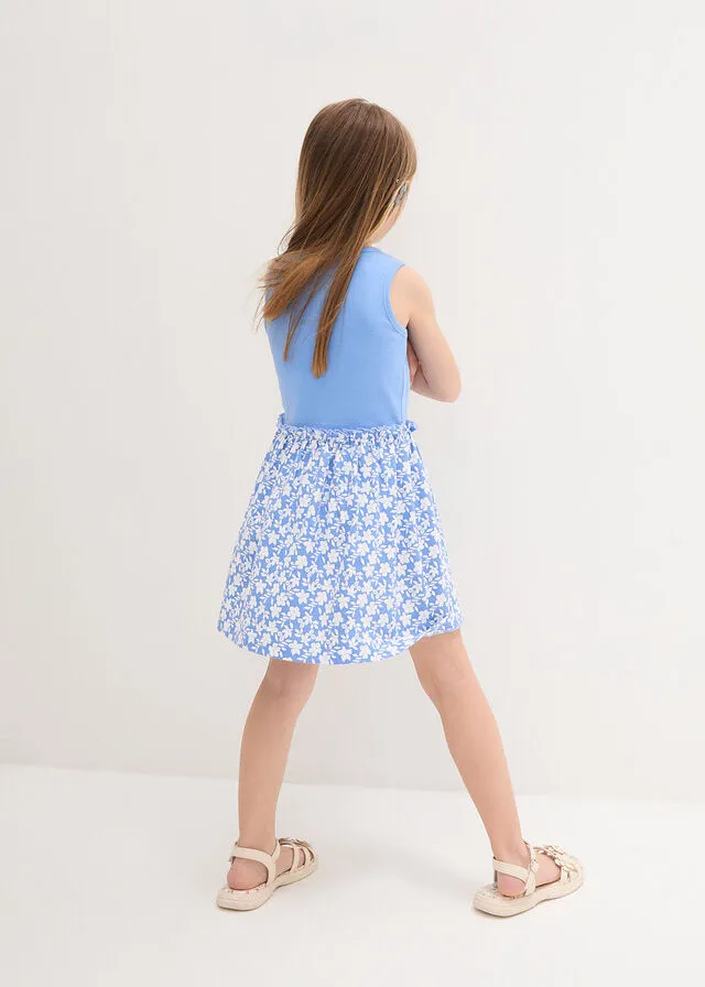 VESTIDO DE PUNTO AZUL CIELOBLANCO LANA