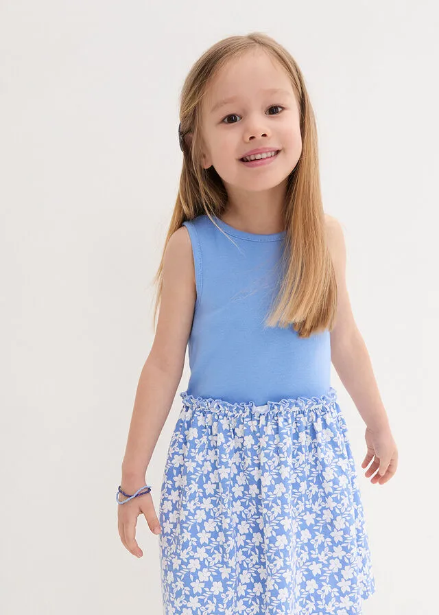 VESTIDO DE PUNTO AZUL CIELOBLANCO LANA