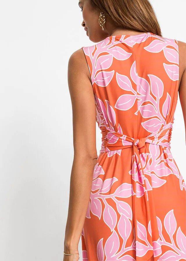 VESTIDO LARGO DE VERANO NARANJAROSA DE FLORES