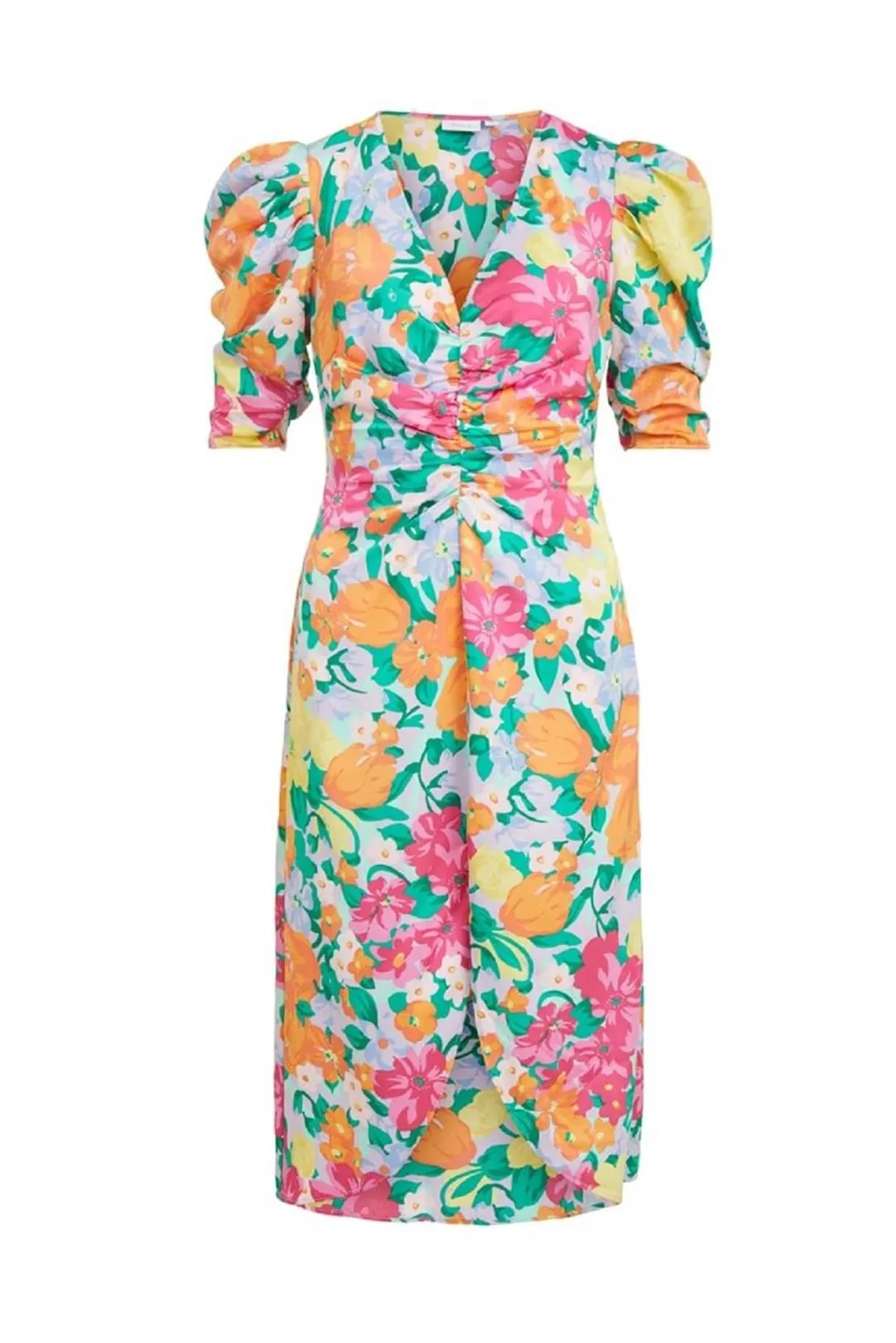 Vestido midi Vijohanna rosa