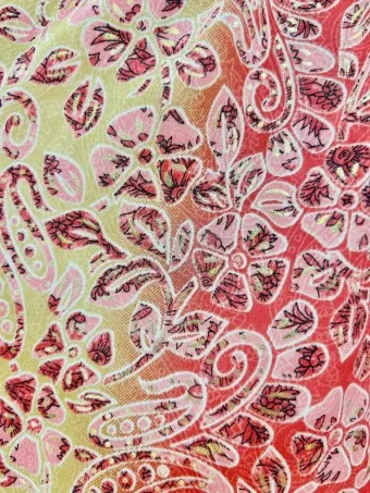 Vestido Nido de Abeja Estampado SYAHARA Coral