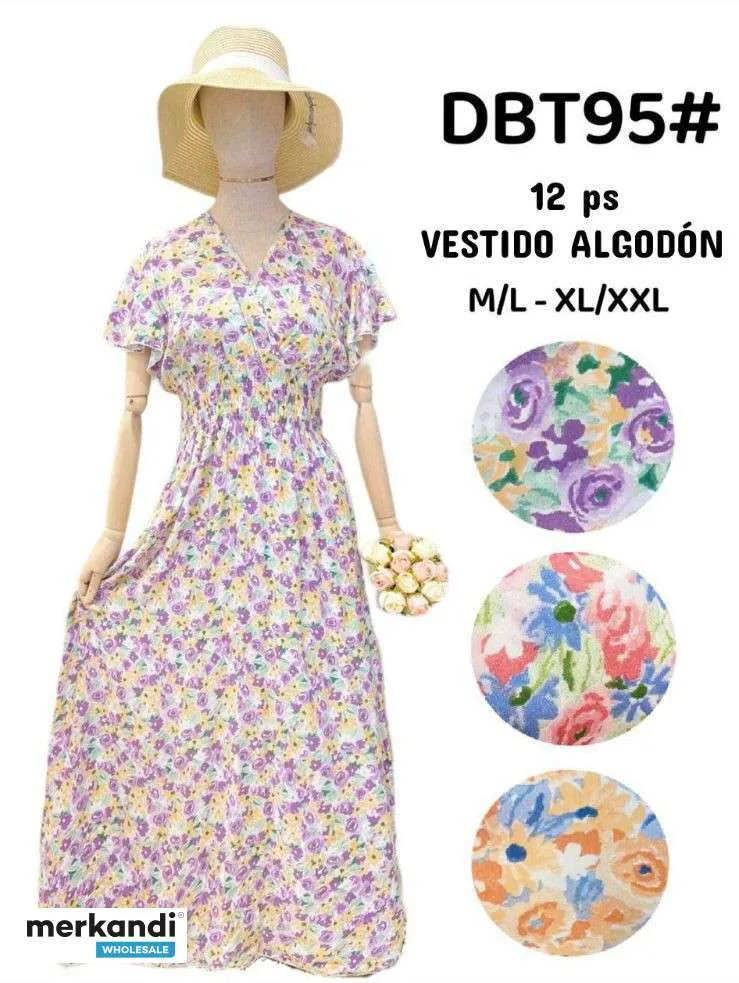 VESTIDOS VARIADOS REF. 1214  COLORES Y DIBUJOS SURTIDOS