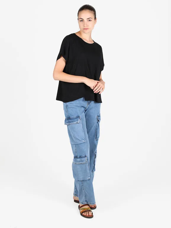 Wendy Trendy Camiseta oversize de algodón para mujer