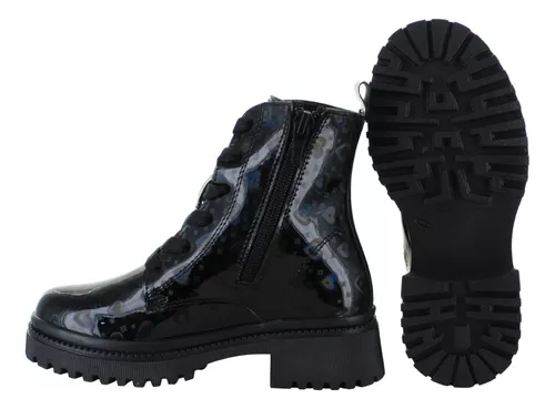 Yuyin Bota Urbano Moda Casual Corazones Charol Niña 91561