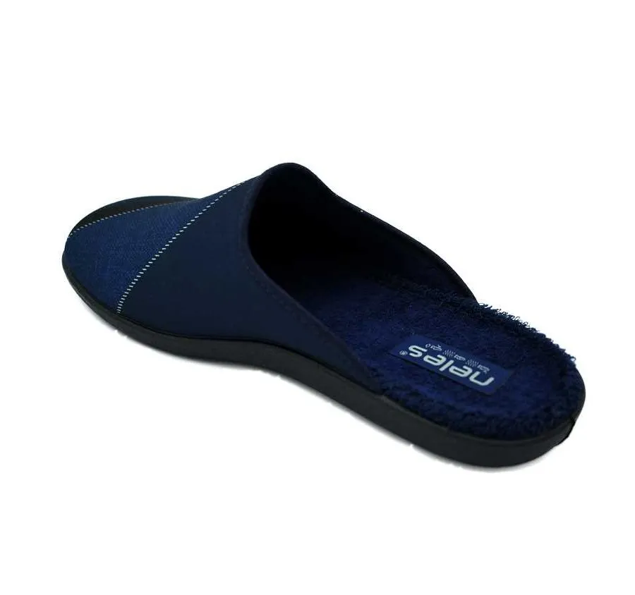ZAPATILLA CANO CONFORT DE CASA MUY CÓMODA Y FRESCA PANTUFLA PUNTO CABALLO MARINO 25462