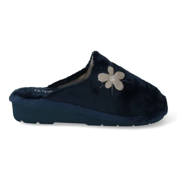 ZAPATILLAS DE CASA con CUÑA MUJER MOD. FLORECILLA