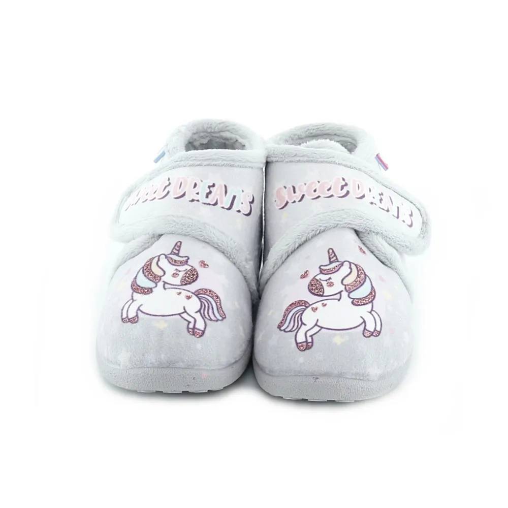 Zapatillas de casa Garzón Unicornio Gris
