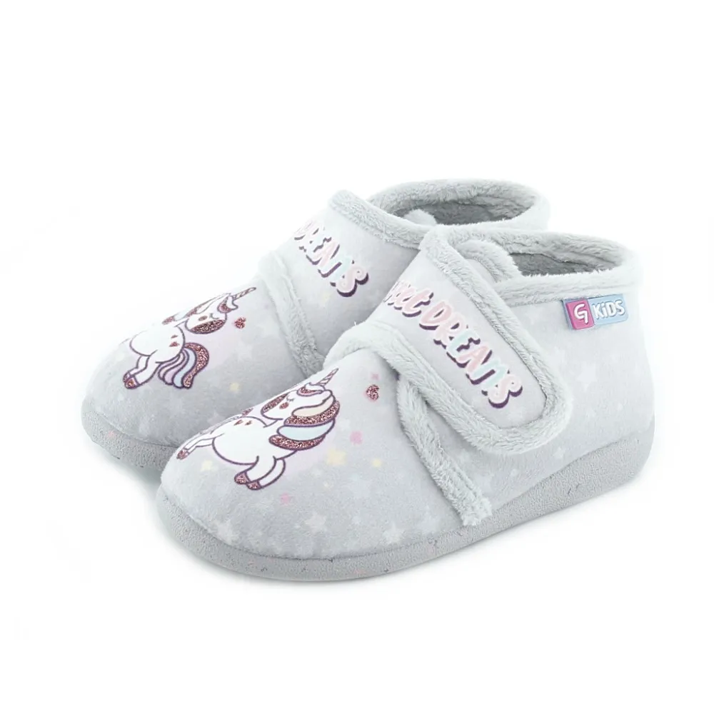Zapatillas de casa Garzón Unicornio Gris