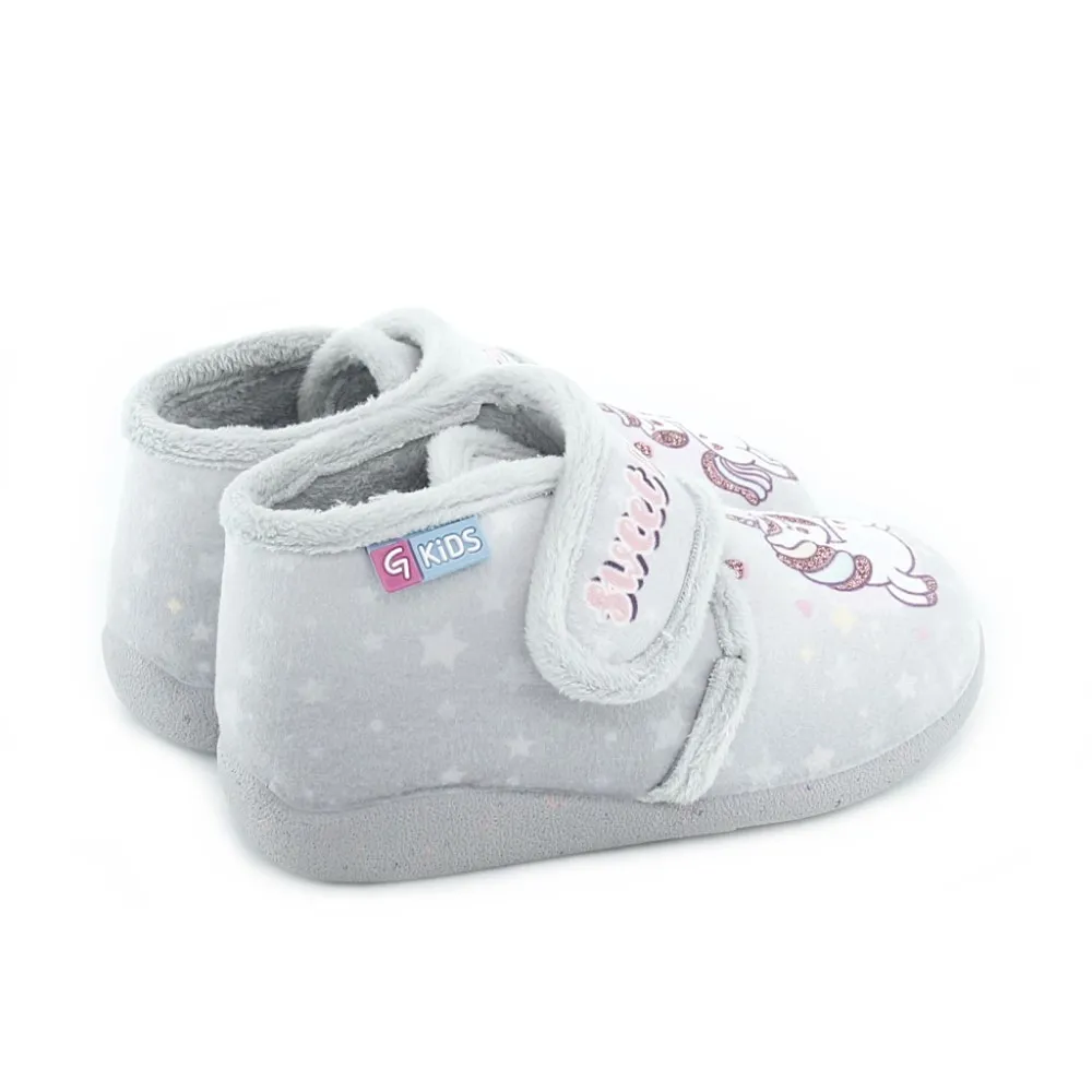 Zapatillas de casa Garzón Unicornio Gris