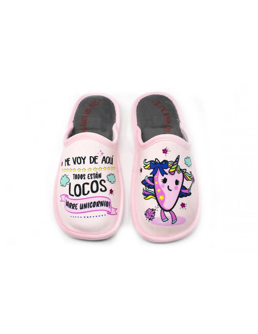ZAPATILLAS DE CASA MUJER FRASES  LARO NOA55 UNICORNIO