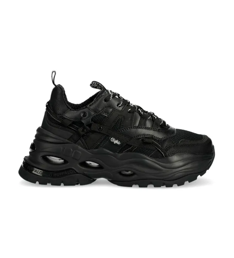 ZAPATILLAS TRIPLET HOLLOW NEGRO ALTURA PLAFAFORMA 7CM