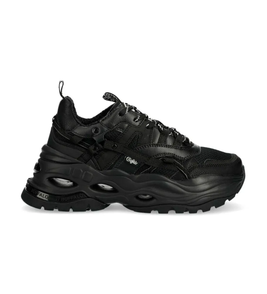 ZAPATILLAS TRIPLET HOLLOW NEGRO ALTURA PLAFAFORMA 7CM