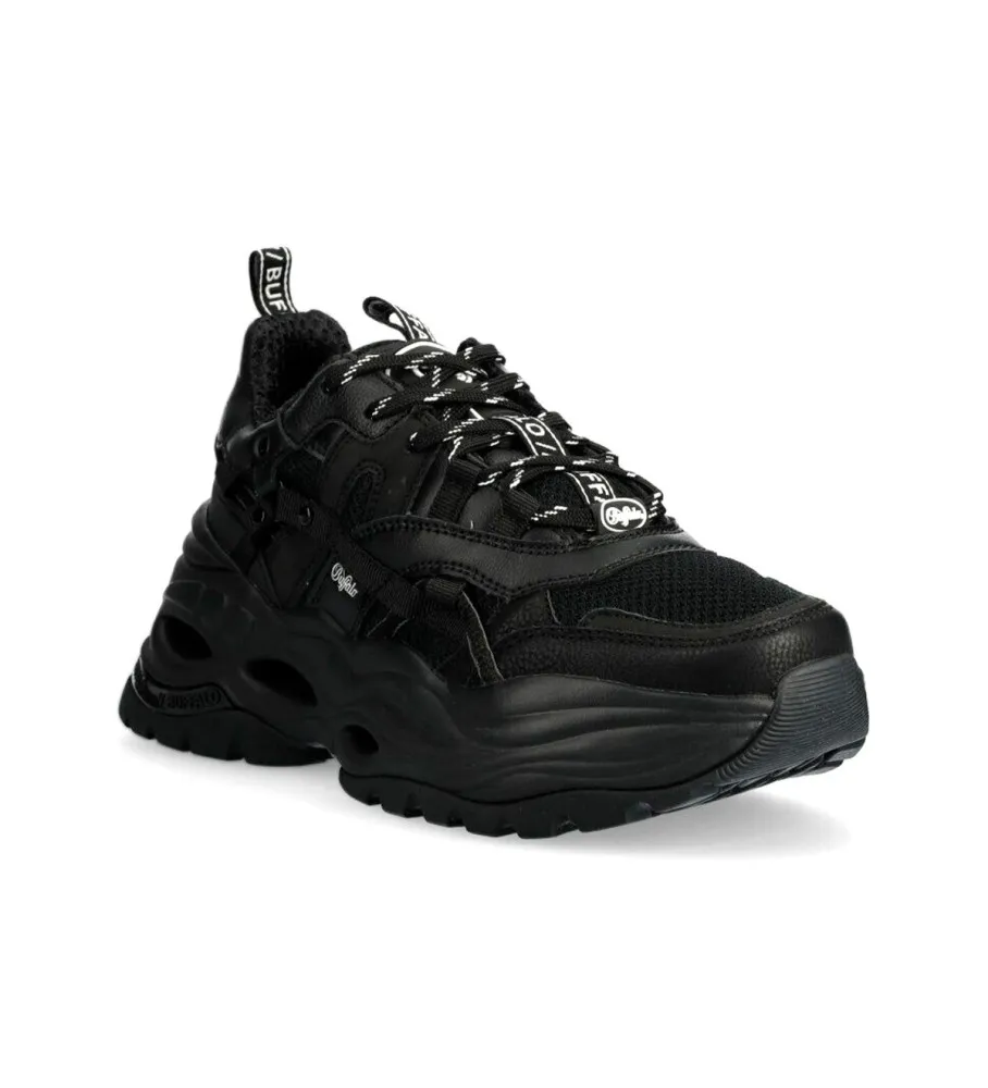 ZAPATILLAS TRIPLET HOLLOW NEGRO ALTURA PLAFAFORMA 7CM
