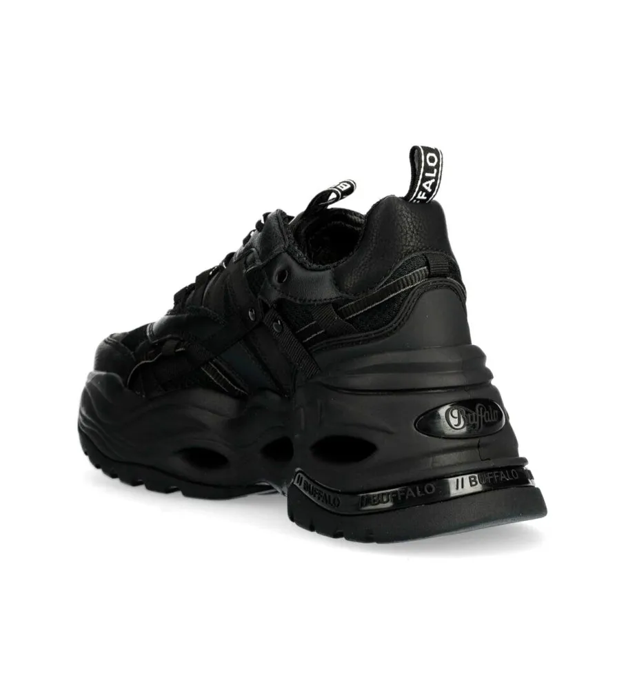 ZAPATILLAS TRIPLET HOLLOW NEGRO ALTURA PLAFAFORMA 7CM