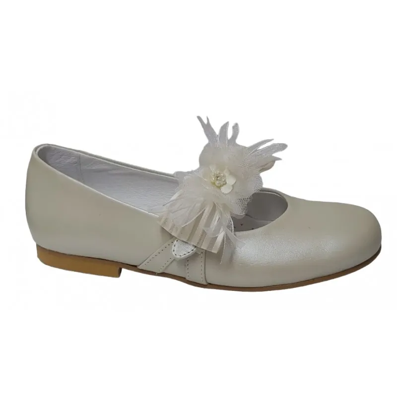 ZAPATO COMUNIóNCEREMONIA DE NIñA PIEL BEIG. KILLOS