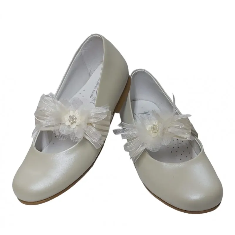 ZAPATO COMUNIóNCEREMONIA DE NIñA PIEL BEIG. KILLOS