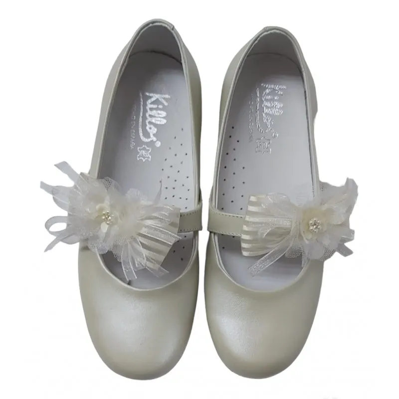 ZAPATO COMUNIóNCEREMONIA DE NIñA PIEL BEIG. KILLOS