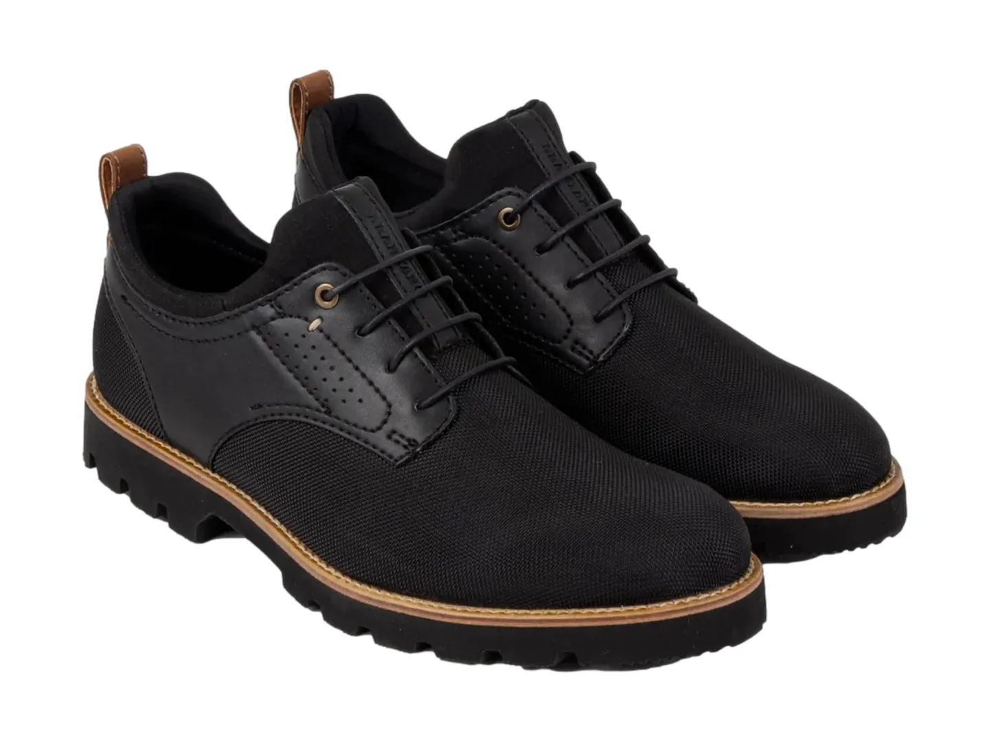 Zapatos Brantano Lona Luxe  Negro Para Hombre