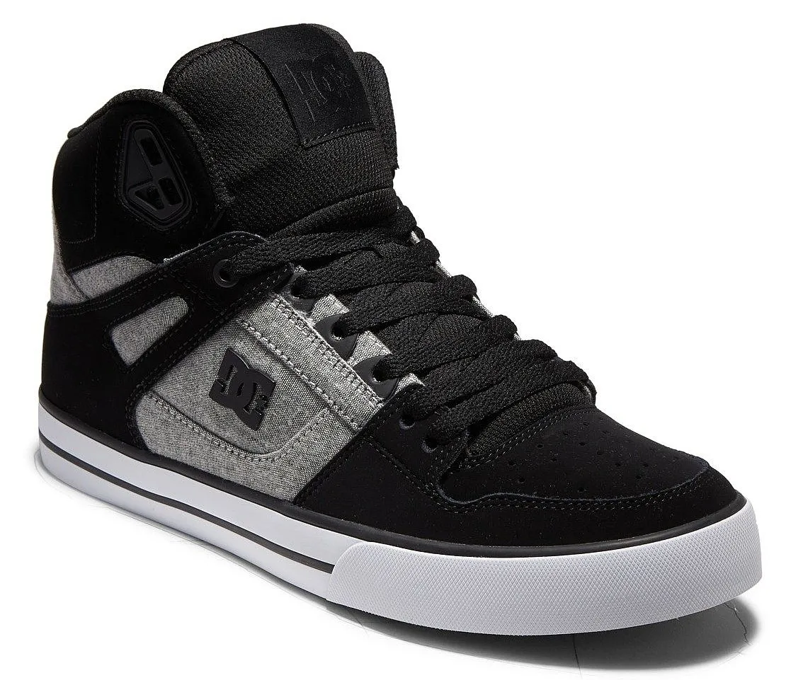 ZAPATOS DC PURE HIGH TOP WC  KBA/BLACK/BATTLESHIP/ARMOR  MEN´S