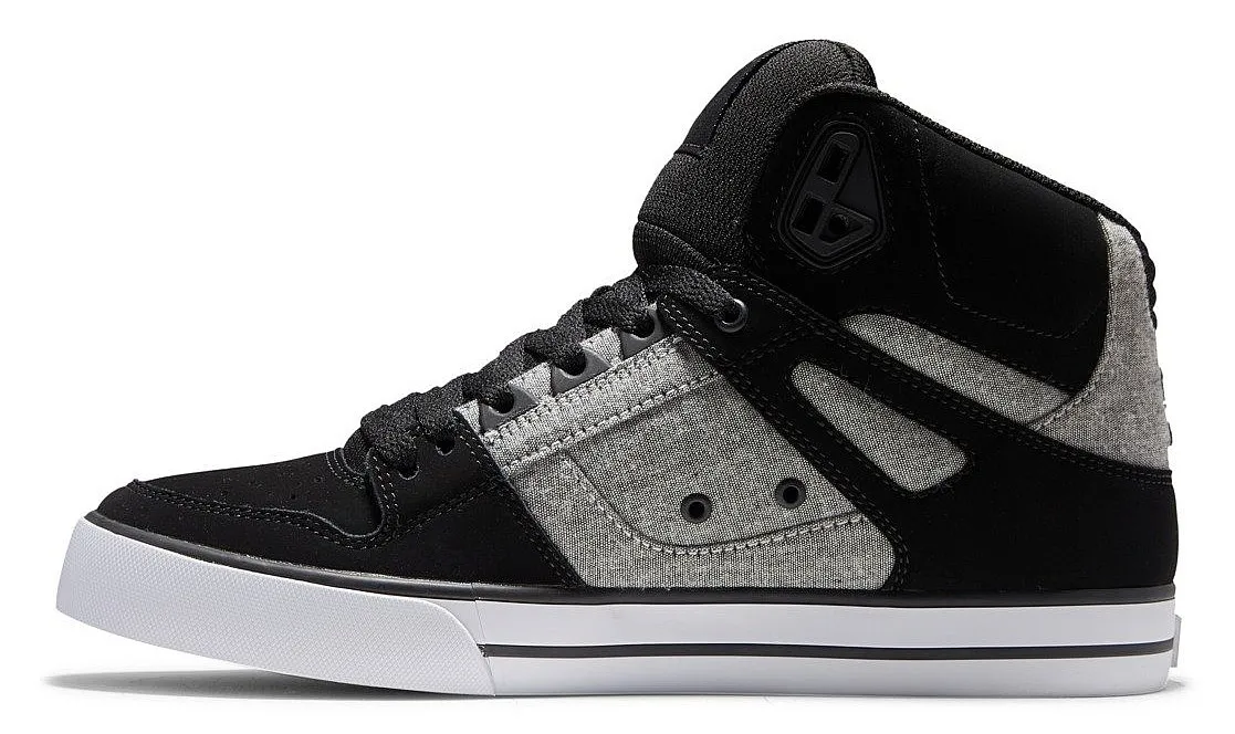ZAPATOS DC PURE HIGH TOP WC  KBA/BLACK/BATTLESHIP/ARMOR  MEN´S