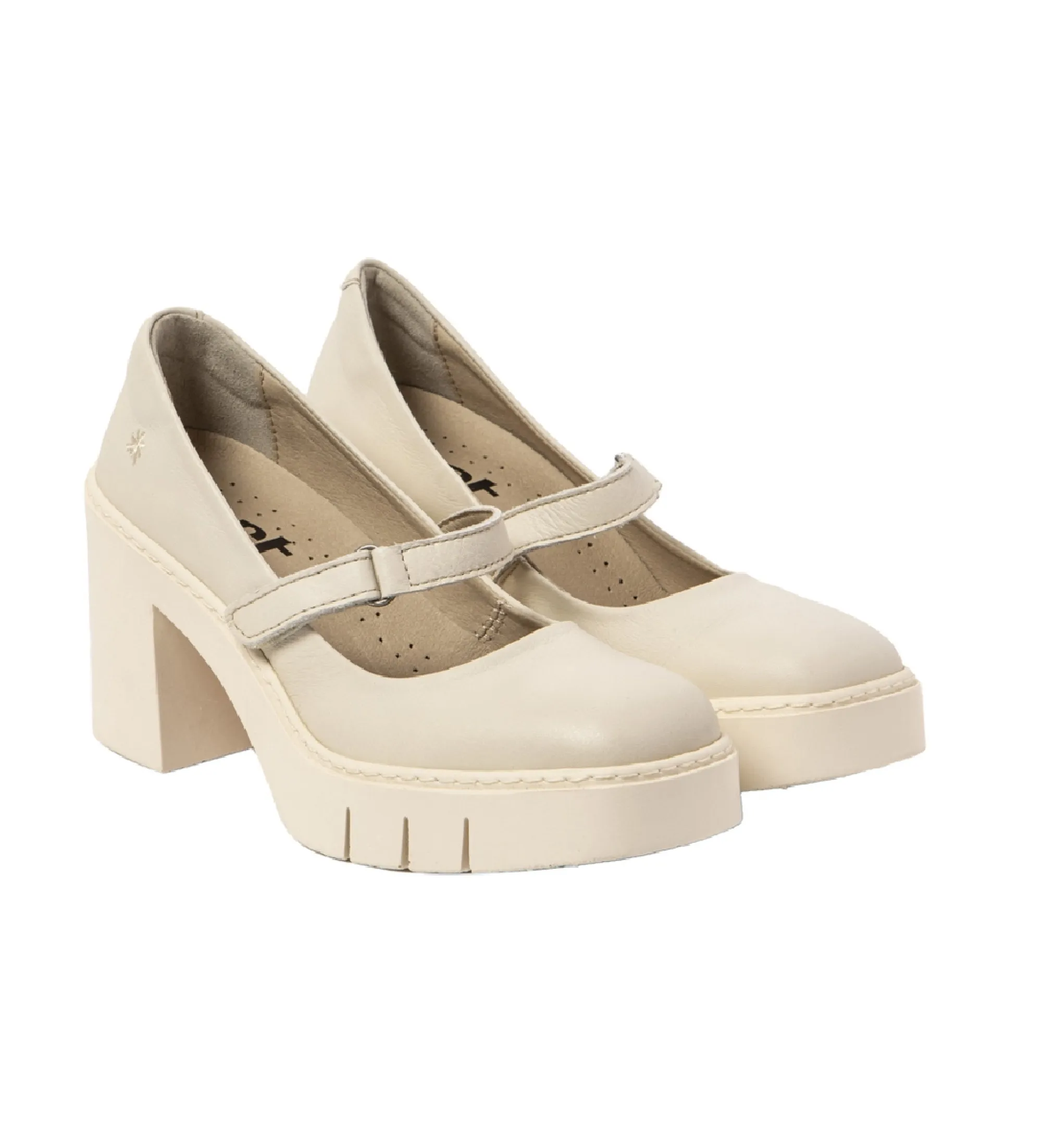 ZAPATOS DE PIEL 1977 BERNA BEIGE ALTURA TACóN 9CM