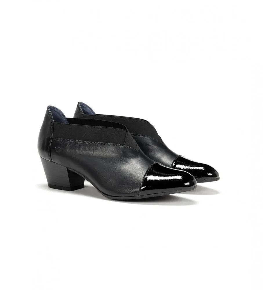 ZAPATOS DE PIEL DORA D8880 NEGRO ALTURA TACóN 5CM