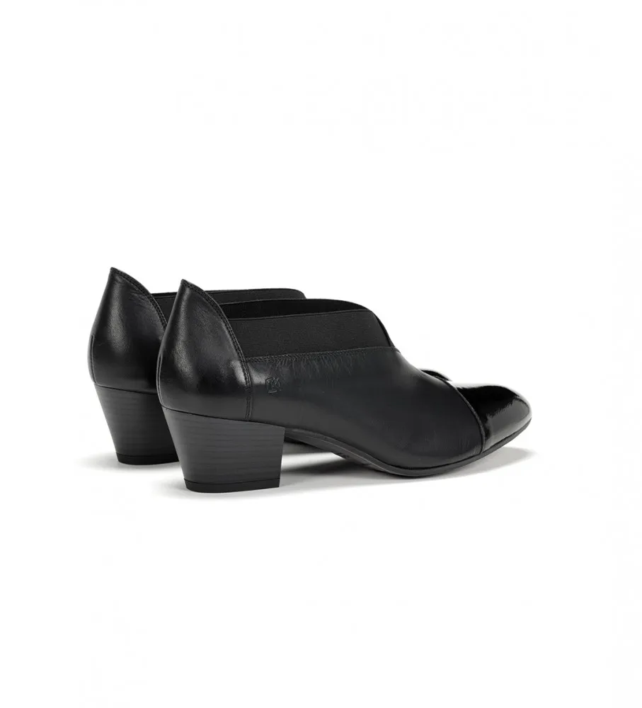 ZAPATOS DE PIEL DORA D8880 NEGRO ALTURA TACóN 5CM