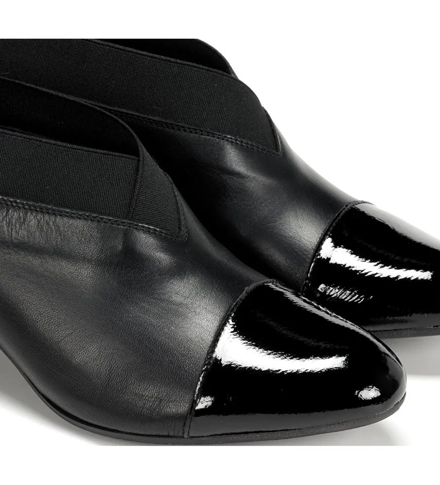 ZAPATOS DE PIEL DORA D8880 NEGRO ALTURA TACóN 5CM
