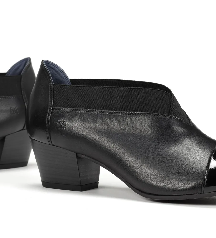 ZAPATOS DE PIEL DORA D8880 NEGRO ALTURA TACóN 5CM