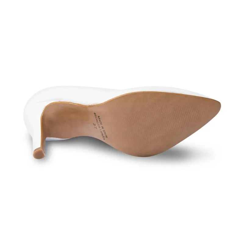 Zapatos De Salón Mujer Piel Napa Tacón Alto 1494 Blanco, de Eva Mañas