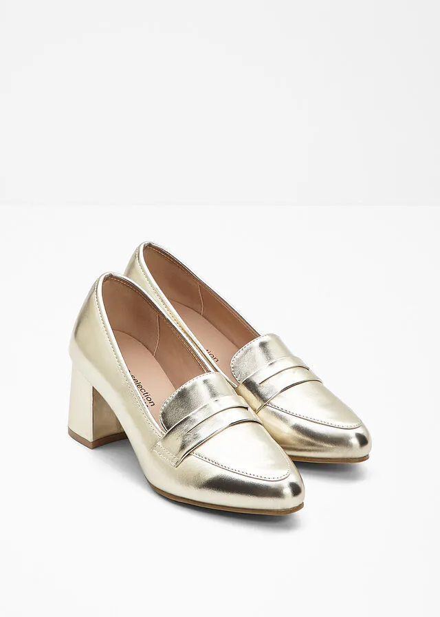 Zapatos de tacón cerrados Champán