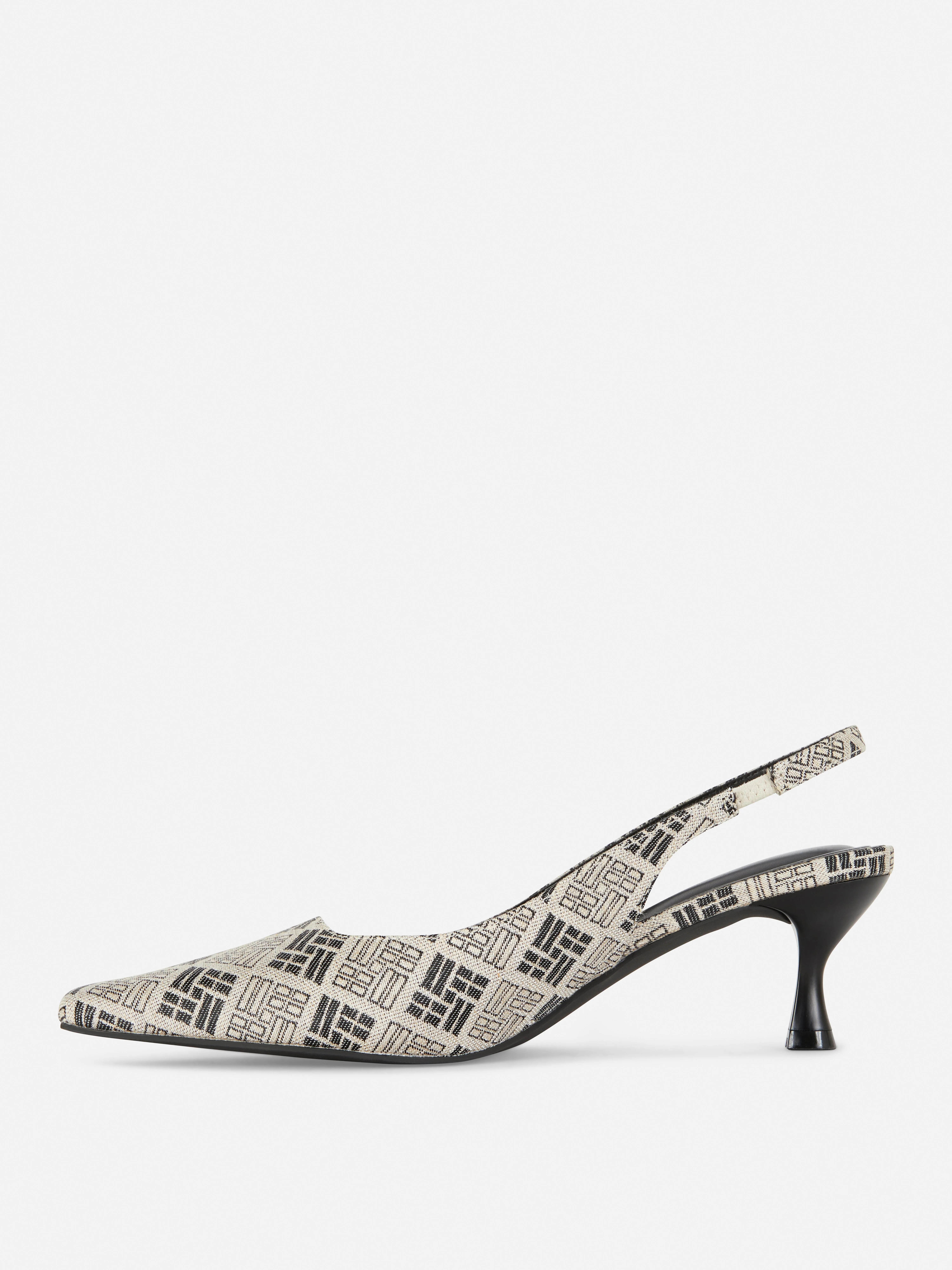 Zapatos de tacón chupete con diseño geométrico